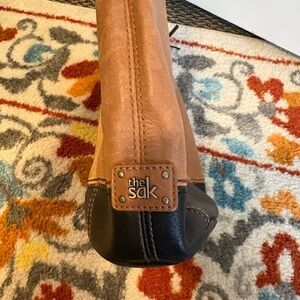 The Sak Tan and Black Leather Tote